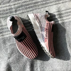 // Adidas // EQT Support Pink & Black Sneakers